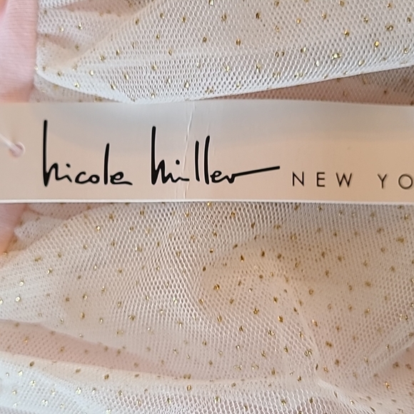 NWT Nicole Miller pink onesie/bodysuit with attached sparkly tutu - Picture 6 of 7